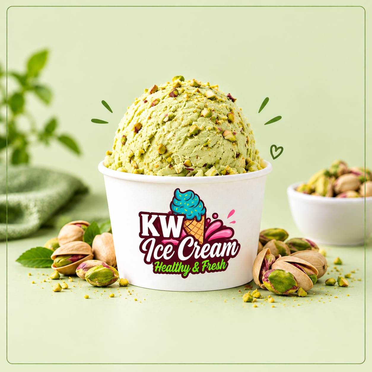 Pista Ice Cream - I Liter Bowl
