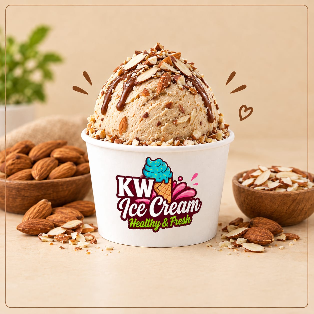 Almond Ice Cream - 10 Liter Box