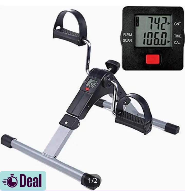 Foldable exercise pedal cycle with digital meter