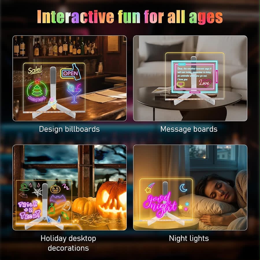 Acrylic LED Writing Message Board (SMALL)